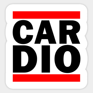 Cardio Gym Parody Shirt (For Light Colors) Sticker